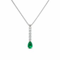 Collier Crivelli Femme in Or blanc Smeraldo 412-46009-7-5